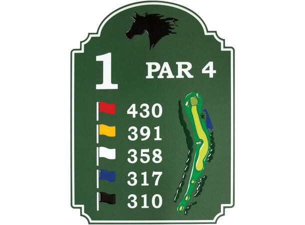 Deluxe Green Line Tee Sign without Layout-Green/White SG300605 